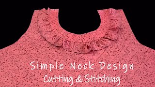 Easy And Simple Neck Design  Cutting amp Stitching  AdornHub [upl. by Eerbua]