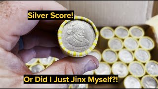 Silver Score Or Did I Just Jinx Myself  Coin Roll Hunting Silver Half Dollars [upl. by Slosberg]