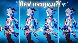 BEST WEAPON FOR GANYU GANYU WEAPON COMPARISON GENSHIN IMPACT [upl. by Winer]