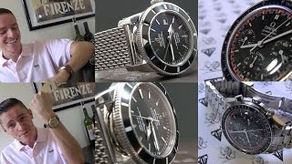 Breitling SuperOcean Heritage 42 amp Omega Speedmaster Automatic Schumacher Edition Watch Review [upl. by Ylrebmic]