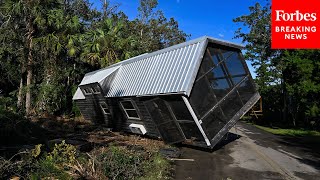 WATCH Footage Shows Hurricane Idalias Devastating Damage In Steinhatchee Florida [upl. by Jerrilee]