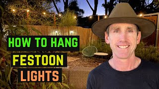 How To Hang Festoon Lights Fast Easy and Stylish Way To Hang Festoon Lights [upl. by Sirc]