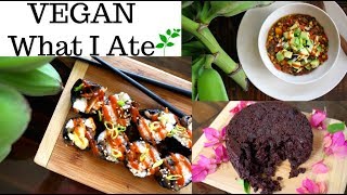 WHAT I EAT IN A DAY  VEGAN  GoTo Meals Easy Snacks and Dessert [upl. by Quillan]