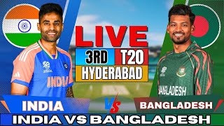 🔴 Live India vs Bangladesh 3rd T20 Live Match Score amp Commentary  IND vs BAN Live match Today [upl. by Euton]