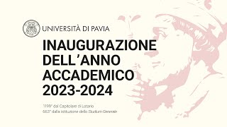 Inaugurazione dellAnno accademico 20232024 dellUniversità di Pavia [upl. by Tyrone]