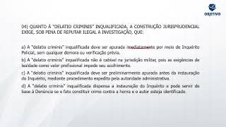 RAPIDICA  DIREITO PROCESSUAL PENAL MILITAR DELATIO CRIMINIS  PROF GABRIEL SANTOS [upl. by Aleirbag]