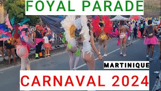 Carnaval 2024  Immersion dans la Foyal Parade de FortdeFrance [upl. by Sydney935]