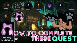 FULL GUIDE TO COMPLETE THE MONSTERCAT QUEST  Royale High 💜 [upl. by Pros]