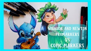 Copic Markers VS WINSOR AND NEWTON Promarkers  dramaticparrot [upl. by Hayn]