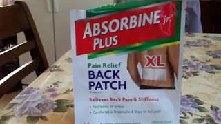 Dollar Tree Abosorbine JrBack Pain Relief Patch Review [upl. by Daney299]