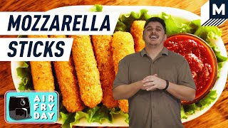 Easy Air Fryer Mozzarella Sticks Recipe  AirFryDay [upl. by Notrem]