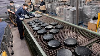 Non Stick Frying Pan Mass Production with 40 Years of History Coated Pan Making Factory [upl. by Sineray600]