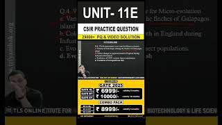 CSIR Practice Question  Unit 11 Evolution and Behavior  Topic E The Mechanisms csirjune2024 [upl. by Mendelson]