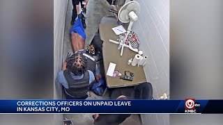 Two corrections officers in Kansas City placed on unpaid leave after striking detainee [upl. by Ailic]