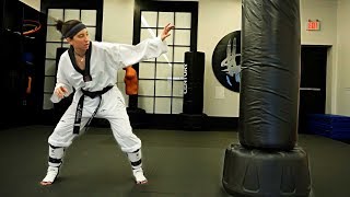 Taekwondo Kick Training on Wavemaster XXL [upl. by Kotz]