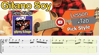 آموزش آهنگ گیتانو سوی از جیپسی گینگز  Gitano Soy  Gipsy Kings Guitar Cover  TAB [upl. by Atnoled]