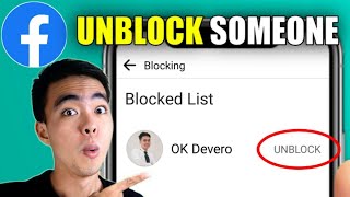 How to Unblock Someone on Facebook 2024 [upl. by Ateinotna991]