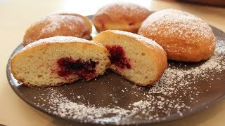 Berliner Krapfen berliner Pfannkuchen  Rezept  Sallys Welt [upl. by Relyks445]