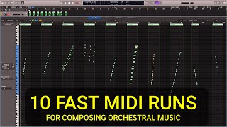 Fast MIDI Runs For Composing Orchestral Music  10 Examples [upl. by Gnuhc810]