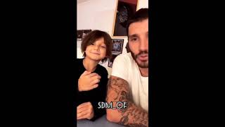 Stefano De Martino insegna al figlio Santiago il napoletano [upl. by Ocir]