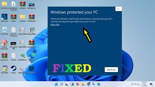 Smartscreen Prevented an Unrecognized App From Starting  Windows Defender  Windows 11 [upl. by Leanahtan]