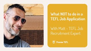 What NOT to do in a TEFL Job Application  Premier TEFL [upl. by Ayhtak721]