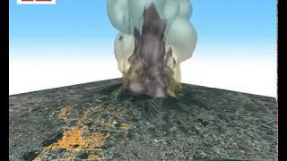 Plinian Eruption Simulation at Vesuvius Italy [upl. by Hinson]