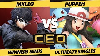 CEO 2019 SSBU  FOX  MkLeo Joker Vs Puppeh PT Smash Ultimate Tournament Winners Semis [upl. by Pantin]