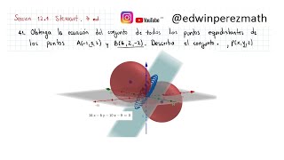 Cálculo Stewart Ej 41 Sección 121 Ecuación de los puntos equidistantes de A1 5 3 y B6 2 2 [upl. by Cyndie]