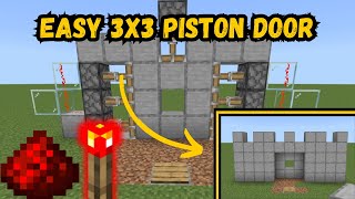 EASY 3x3 Redstone PISTON DOOR Bedrock  Java [upl. by Gerianna]