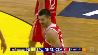 AdmiralBet ABA League 202425 Round 3 match Split  Crvena zvezda Meridianbet 6102024 [upl. by Acina]