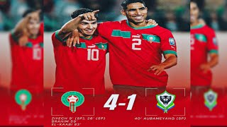 Resumen y goles del partido entre Marruecos y Gabón hoy 41 hoy Copa África [upl. by Ardnuaed]