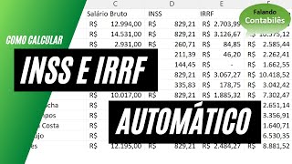 Cálculo de INSS e IRRF na folha de pagamento [upl. by Phi575]