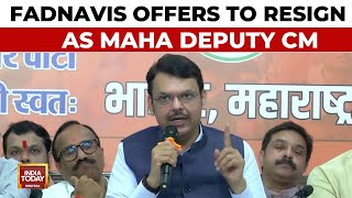 Devendra Fadnavis Offers To Resign As Maharashtras Deputy CM Takes Blame For BJPs Poor Show [upl. by Orth851]