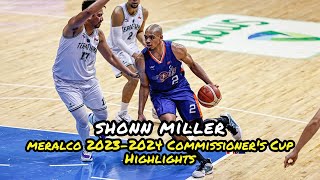 Shonn Miller Meralco 20232024 PBA Commissioners Cup Highlights [upl. by Ynove273]