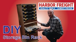 Building a Simple Rack for Harbor Freight Storage case  bins DIY How to [upl. by Kyla]