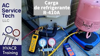 Carga de refrigerante R410A en un aire acondicionado Presiones temperaturas consejos [upl. by Neleag]