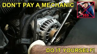 How to Install  Remove amp Replace an Alternator [upl. by Ardiekal852]