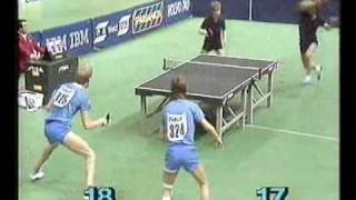 BordtennisVM 85 Dubbelfinal AppelgrenCarlsson vs OrlowskiPansky [upl. by Kimitri740]