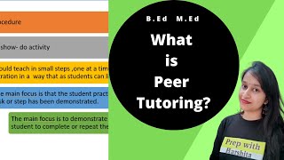 What is Peer tutoring  Inclusive Education [upl. by Raasch]