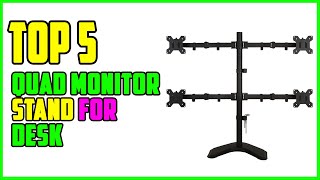 TOP 5 Best Quad Monitor Stand for Desk 2023 [upl. by Olecram]