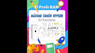 Álgebra con fracciones máximo común divisor [upl. by Nowed]