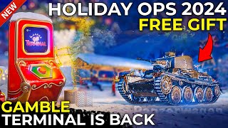 Free Tank Gift Terminal Holiday Ops 2024 Guide  World of Tanks [upl. by Nolyaj]