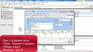 SAGE 50  Enregistrer le paiement dun client [upl. by Ariek]