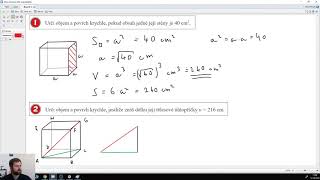 GBOVA  13 10 2020  3 A M  Stereometrie příklady [upl. by Nicholson]