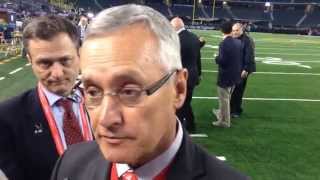 Jim Tressel before the national title game [upl. by Raamal]