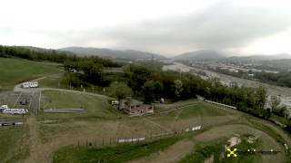 Pista motocross Lesignano de Bagni ripresa con un drone DJI Phantom con gimbal stabilizzato  FPV [upl. by Platon]