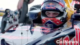 Kitzbühel  14012016  Il pilota Max Verstappen sulla neve con la Red Bull 7 [upl. by Lajib]