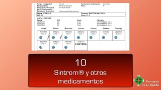 Video Sintrom 10 Otras medicaciones [upl. by Yaker598]