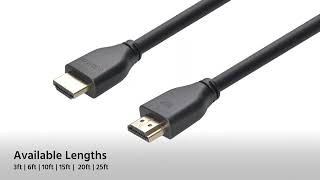 Monoprice 8K Certified Ultra High Speed HDMI Cable  HDMI 21 Lengths 3 6 10 15 20 25 Feet [upl. by Airec]